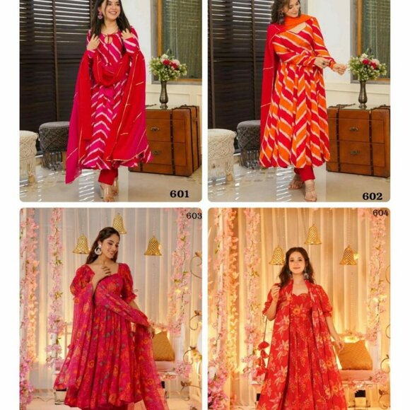 Silk Printed Salwar Suit - Picture 3 of 13